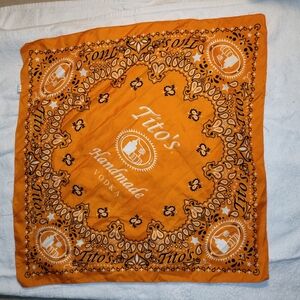 Titos Vodka Black and Orange Bandana
